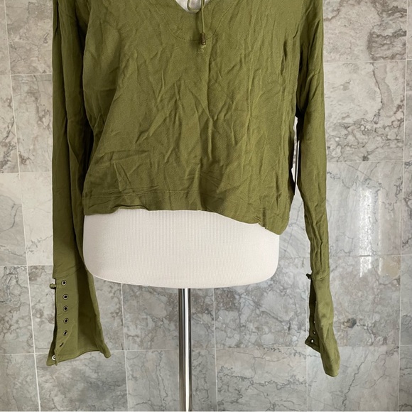 Free People Olive Nu Nu Jump Grommet Top - Picture 3 of 8